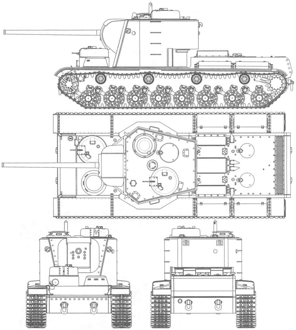 Soviet KV-5 Object 225 super-heavy tank project from 1941