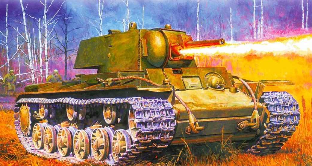 Soviet KV-8 heavy flamethrower tank from World War II