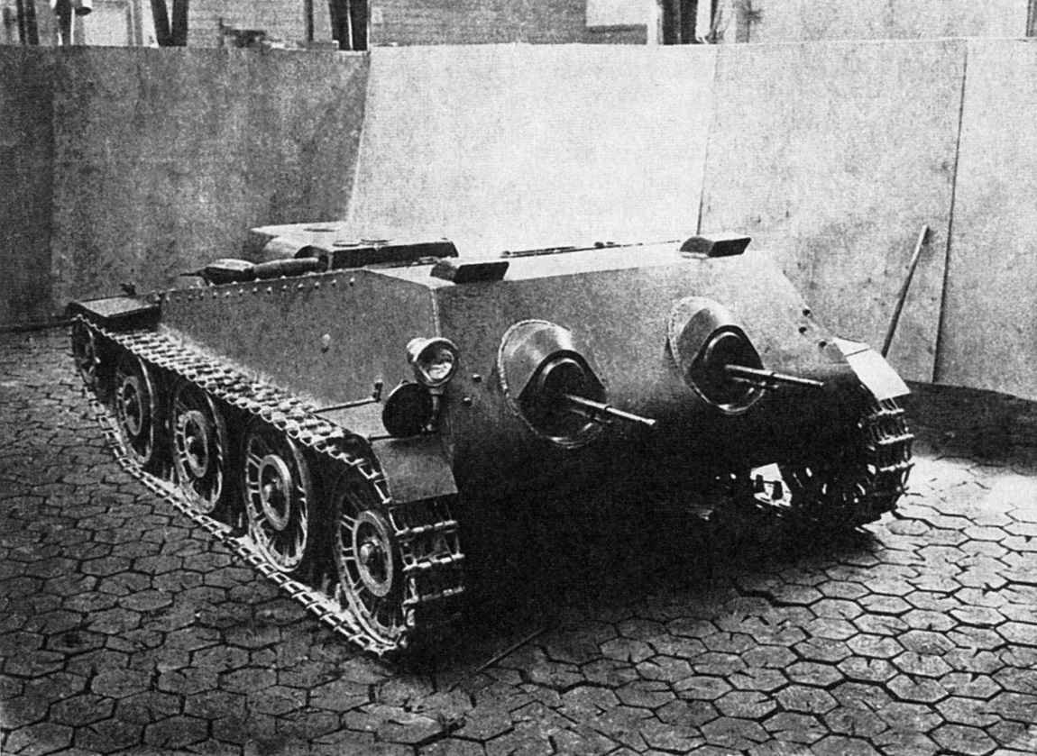 Soviet PPG-1 Object 217 experimental tankette from 1940
