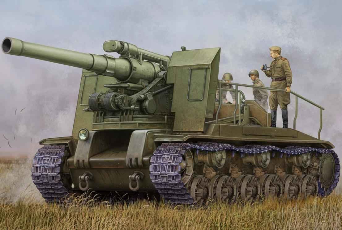 Soviet S-51 self-propelled artillery gun on KV-1S chassis