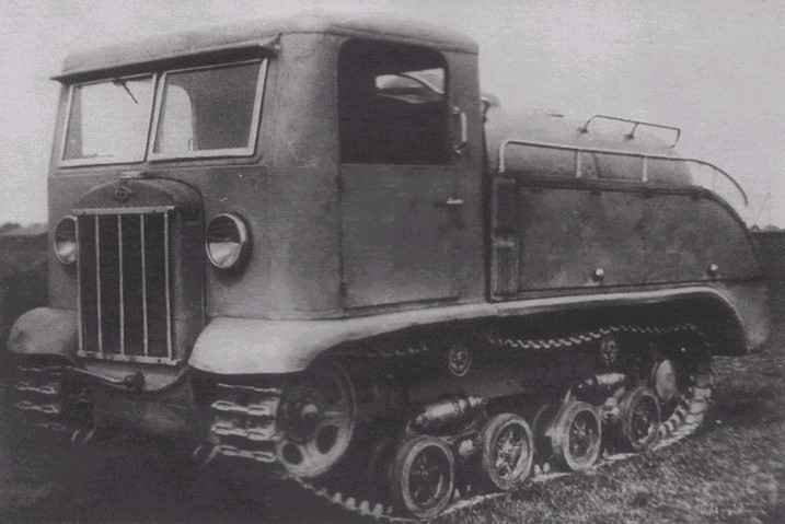 STZ-5 Soviet tracked artillery tractor during World War II