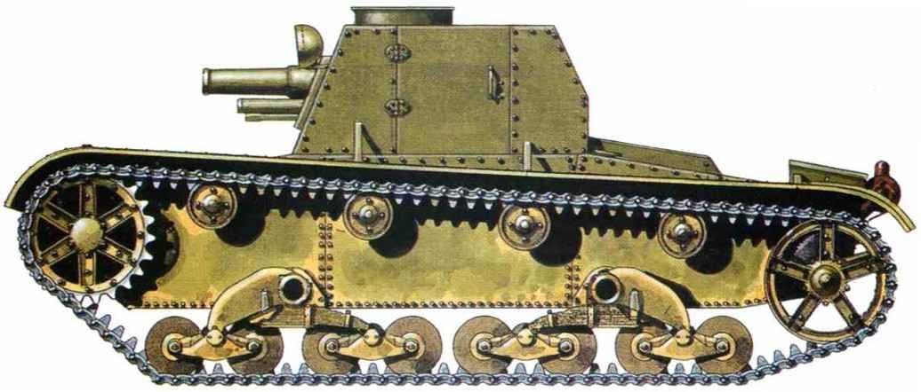 Soviet SU-1 self-propelled artillery gun based on the T-26 light tank