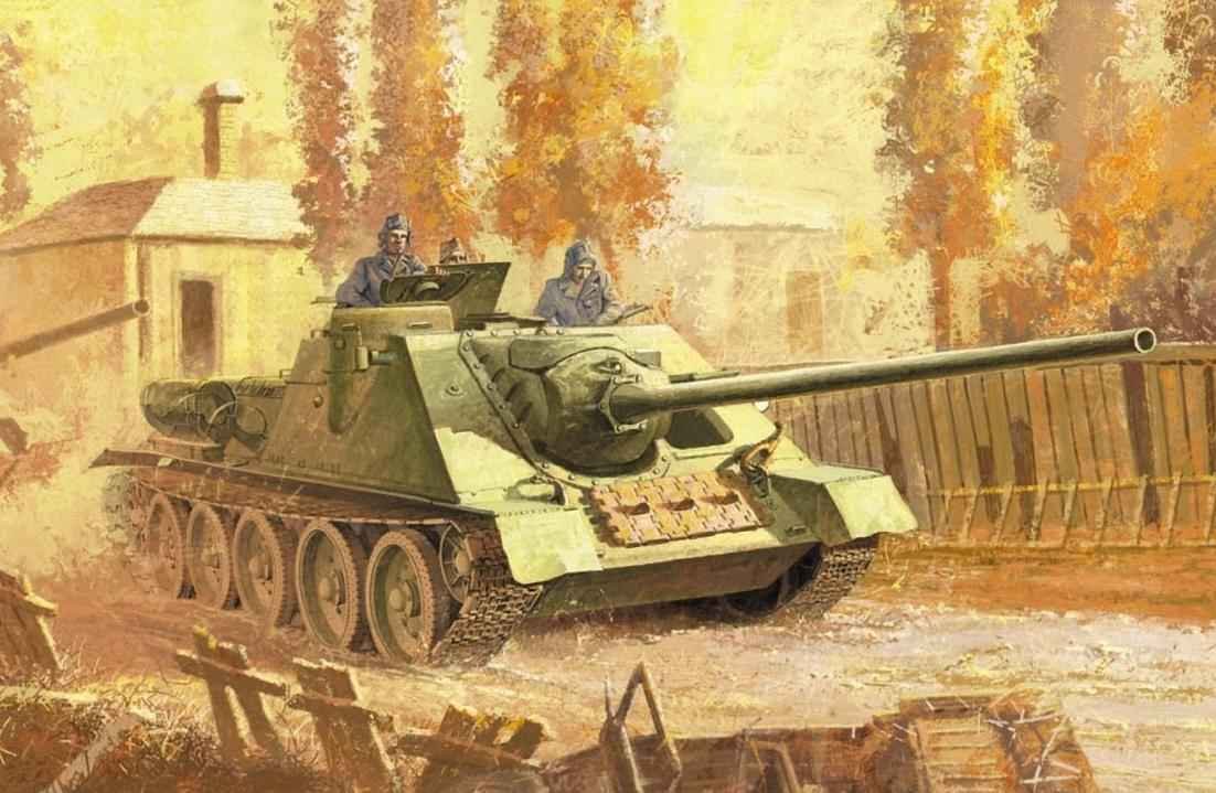Soviet SU-100 self-propelled artillery gun