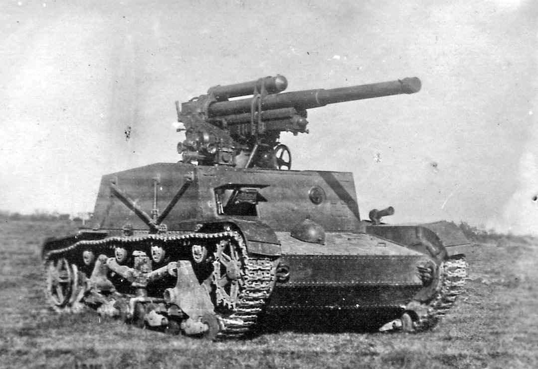 Soviet SU-6 experimental self-propelled anti-aircraft gun with 76 mm cannon