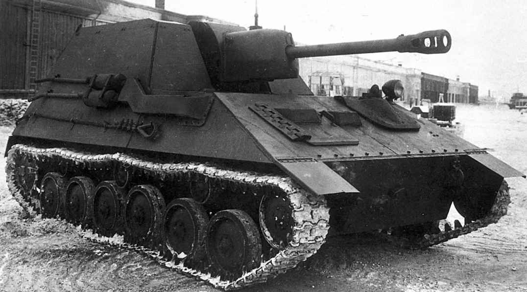 Soviet SU-76 self-propelled artillery gun armed with 76.2 mm ZIS-3 cannon
