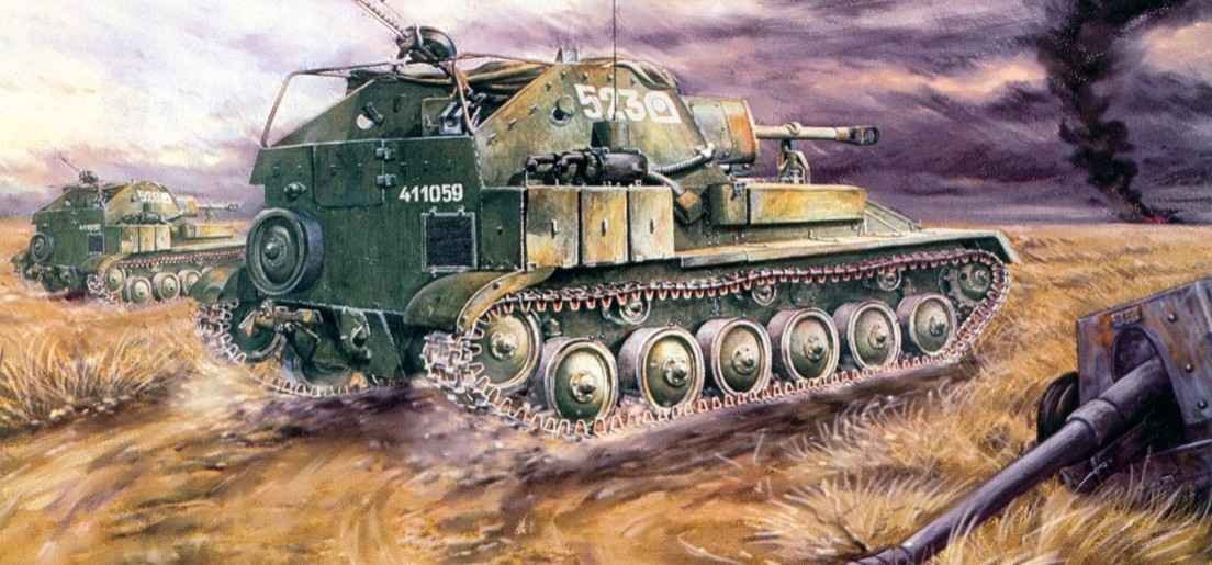 Soviet SU-76 self-propelled artillery gun