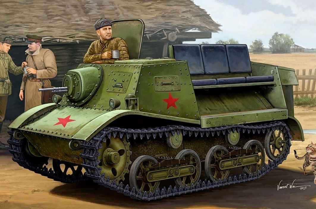 Soviet T-20 Komsomolets armored artillery tractor