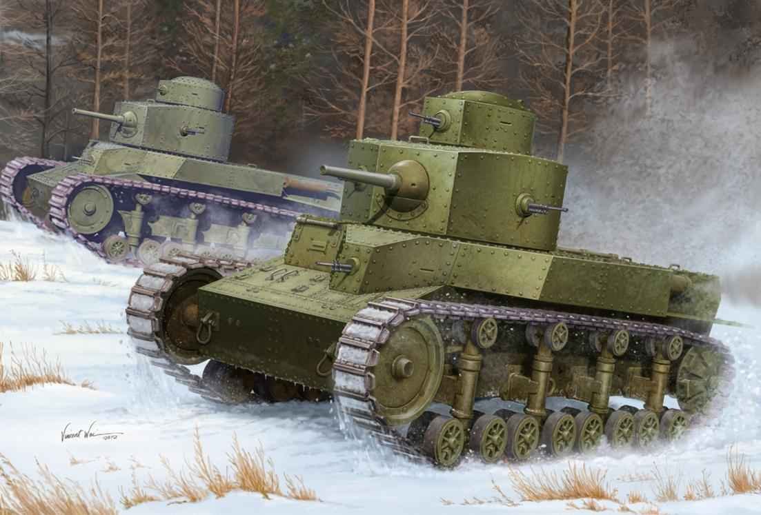 Soviet T-24 medium tank developed in the early 1930s
