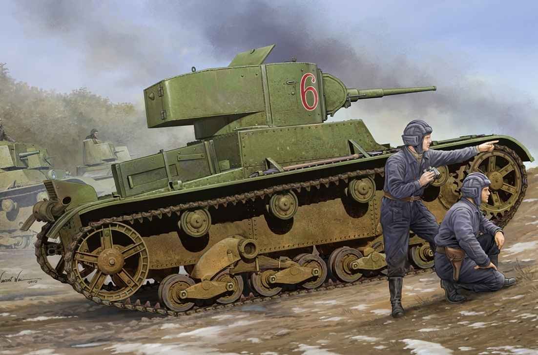 Soviet T-26 light tank of the Red Army