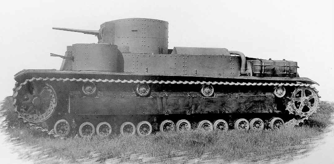 Soviet T-28 multi-turreted medium tank during the 1930s