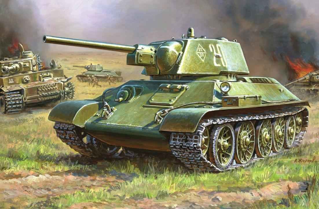 Soviet T-34-76 Model 1942 medium tank with 76 mm F-34 gun