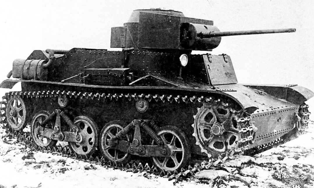 Soviet T-34 experimental light tank developed in the early 1930s