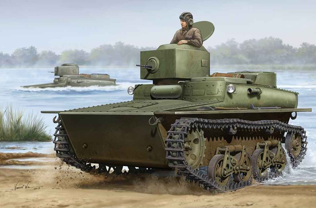 Soviet T-37 light amphibious tank