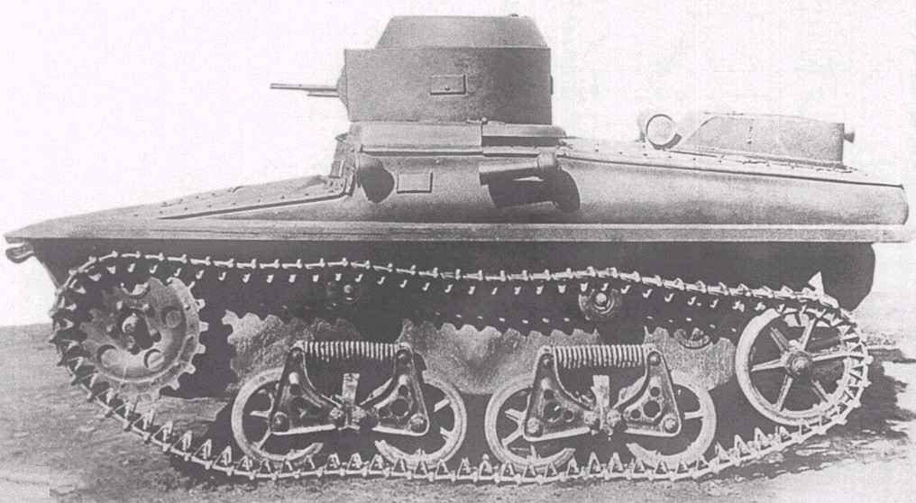 Soviet T-37A amphibious light tank