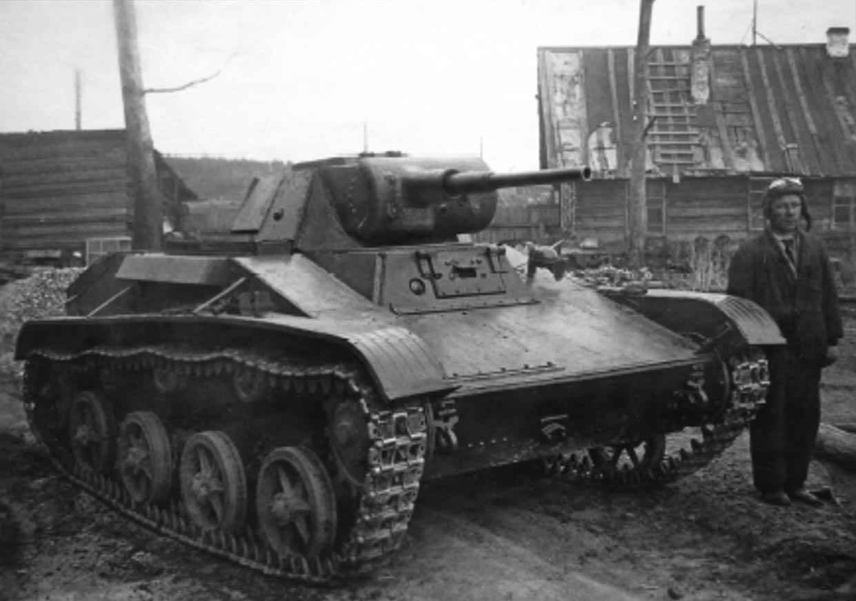 T-45 Soviet experimental light tank with 45 mm gun