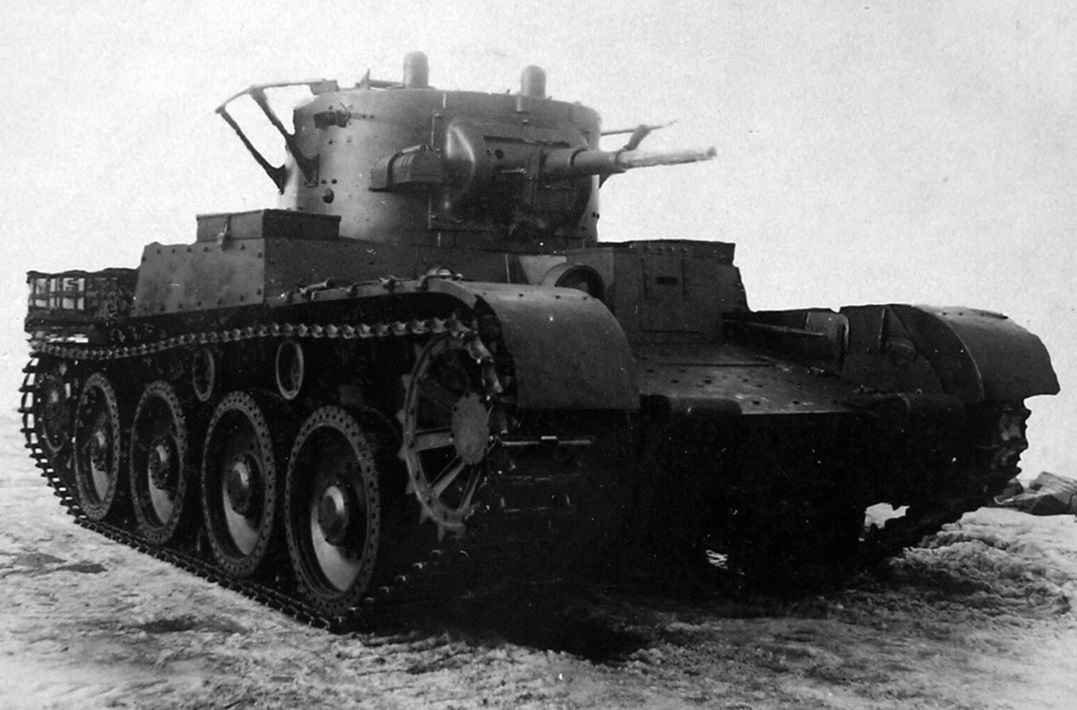 Soviet T-46-1 wheeled-tracked tank with 45 mm gun