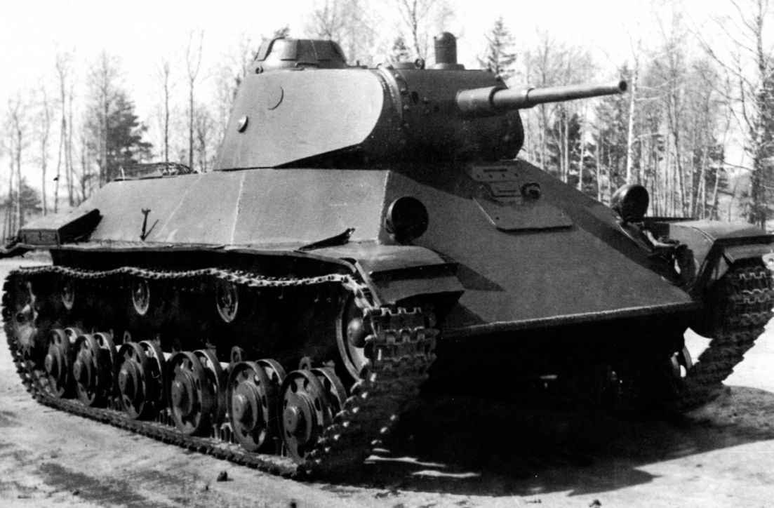 Soviet T-50 light tank with 45 mm gun
