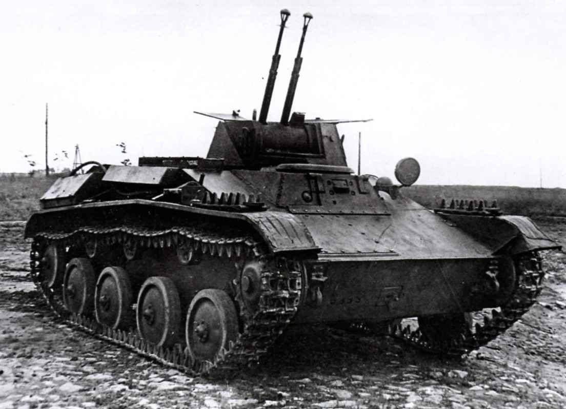 Soviet T-60 light tank with 20 mm TNSh-20 cannon