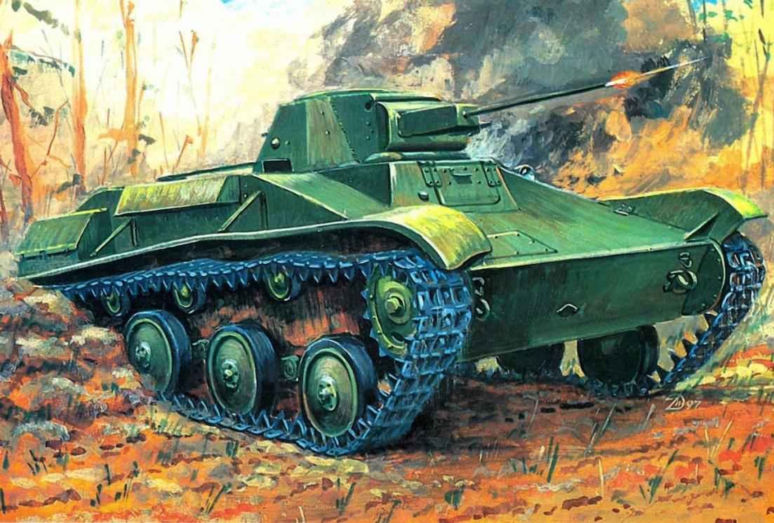 Soviet T-60 light tank from World War II