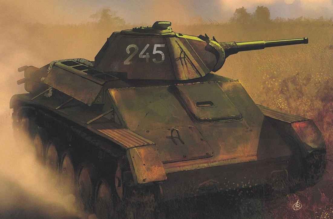 Soviet T-70 light tank from World War II