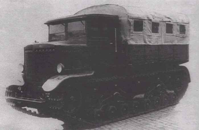 Voroshilovets Soviet heavy artillery tractor during World War II