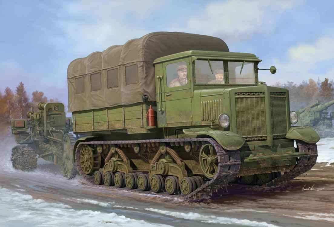 Soviet Voroshilovets heavy artillery tractor