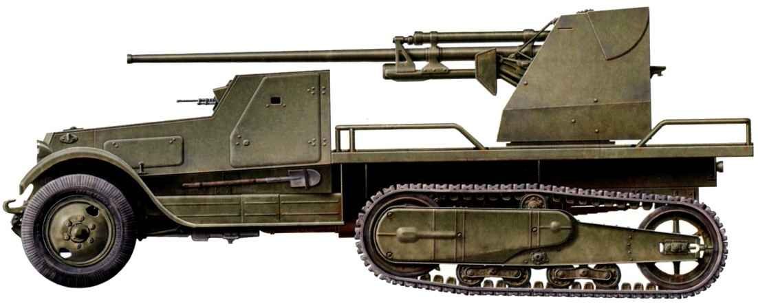 Soviet ZIS-42 half-track tractor used by the Red Army
