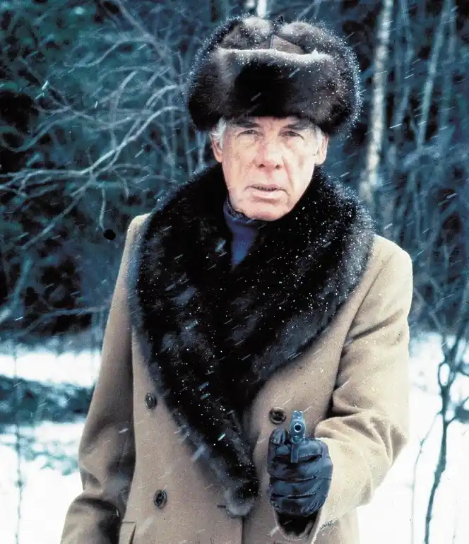 Lee Marvin wearing an ushanka in Gorky Park, 1983