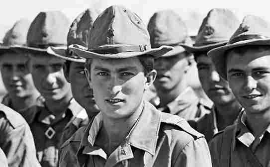 Soviet soldier wearing an Afghanka Panama hat in the Democratic Republic of Afghanistan