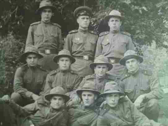Soviet Army soldiers wearing military Panama hats in the 1950s