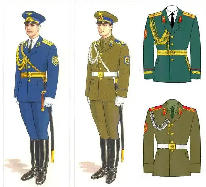 Soviet M69 parade uniforms for officers and soldiers