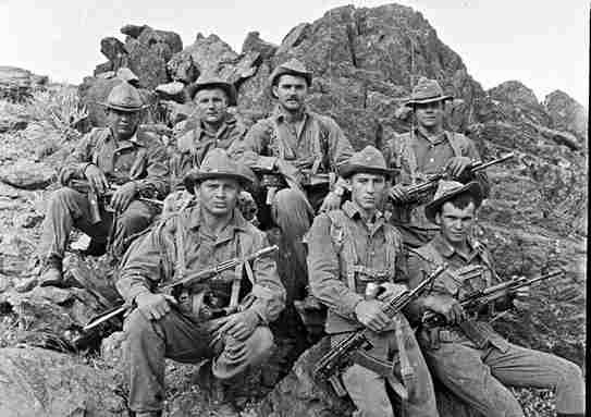 Soviet soldiers wearing Panama hats during the Soviet-Afghan War in Afghanistan