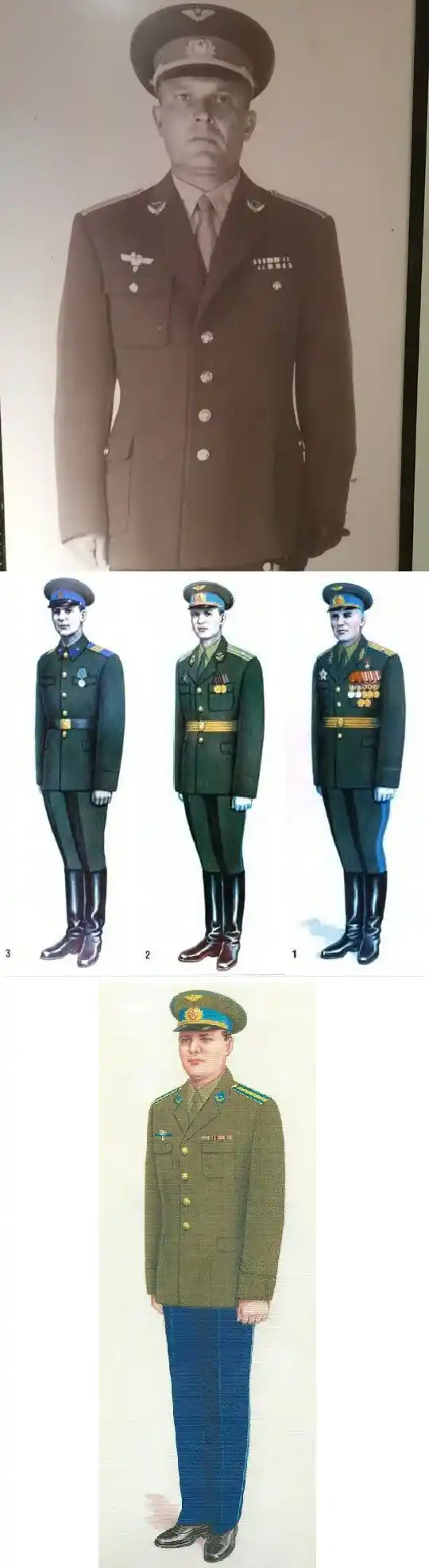 Draft Soviet military uniforms made by Czech tailors