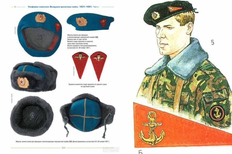 Soviet VDV blue beret and Airborne Forces uniforms from the USSR