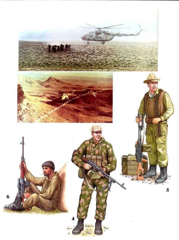 Soviet Afghan War machine gunner and reconnaissance field gear